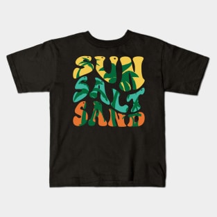 Sun Salt Sand Vintage v5 Kids T-Shirt